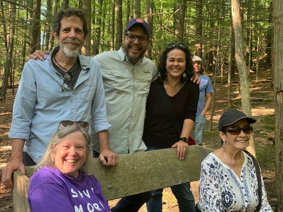 A group of people outside in nature