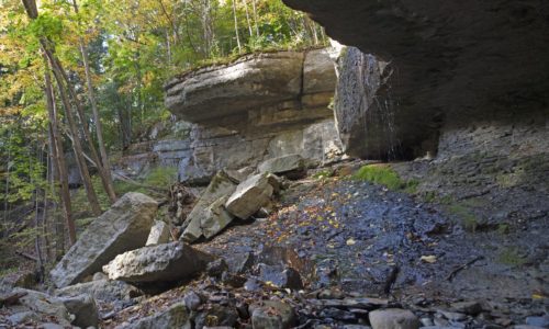 A rock overhang