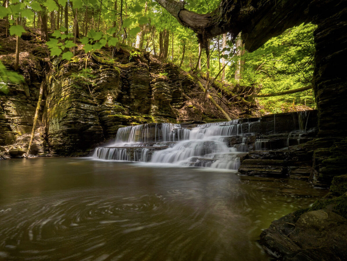 A small waterfall and creek